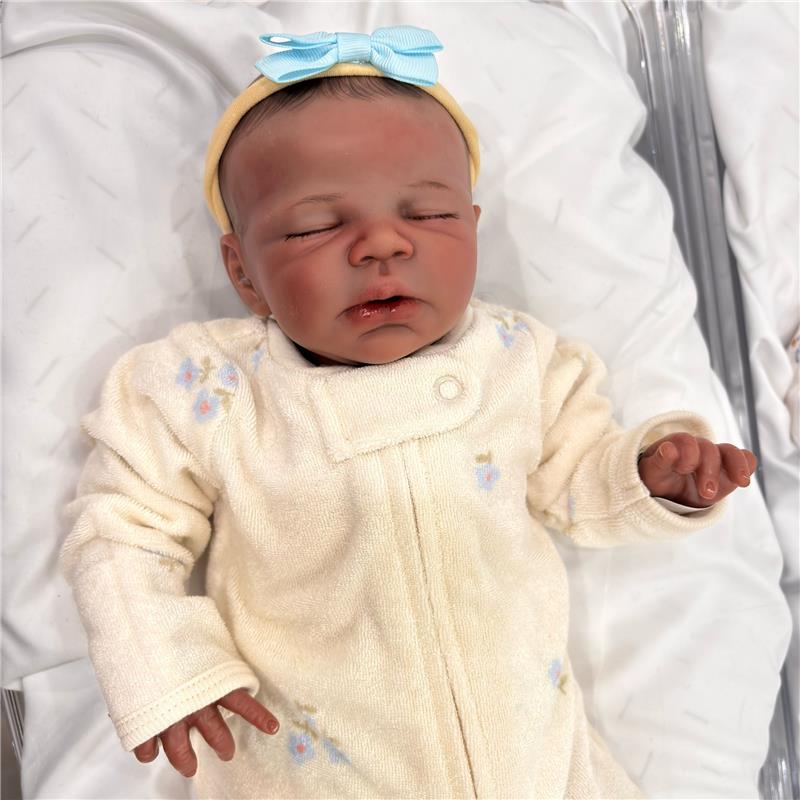 Reborn Baby Doll - African American Vinyl, Mark - Image 5