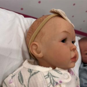 Reborn Baby Doll - White Vinyl & Open Blue Eyes, Mya