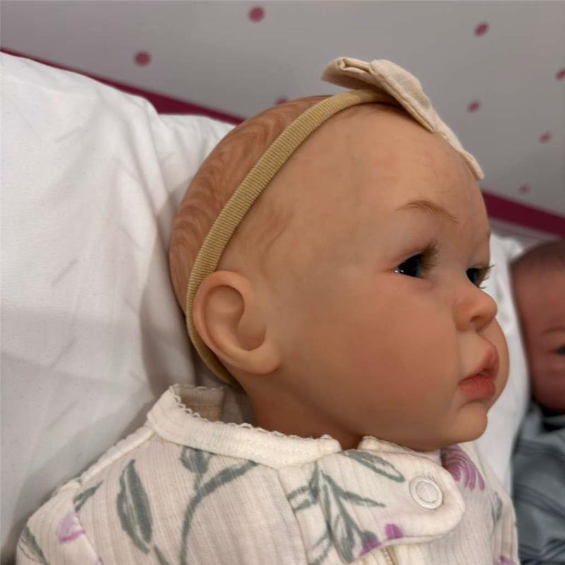 Reborn Baby Doll – White Vinyl & Open Blue Eyes, Mya